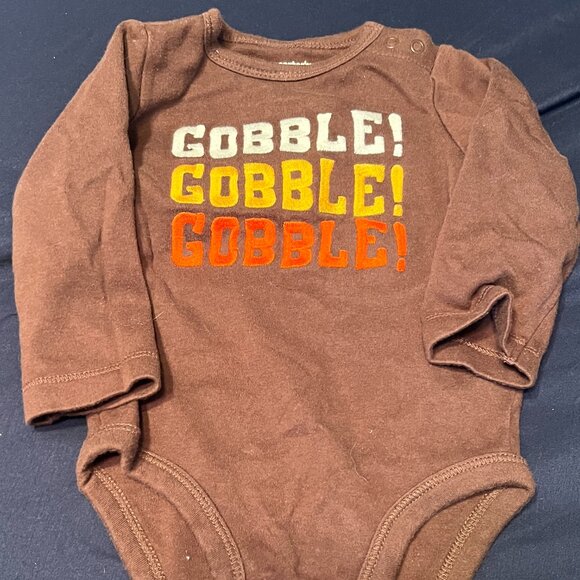 Two 6 month Thanksgiving Onesies - Picture 3 of 4